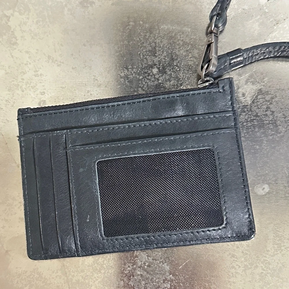 Black Leather Card Holder Wallet Made in India Clutch